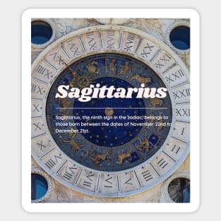 Sagittarius Zodiac Roman Numeral Print Sticker